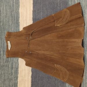 Vintage brown suede vest